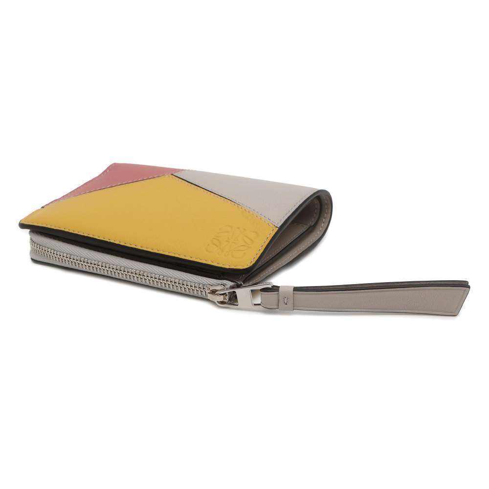 Loewe Slim Leather Bifold Wallet Puzzle Calf Black